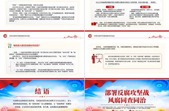 风腐同查同治PPT党政风简约正风肃纪反腐党课PPT