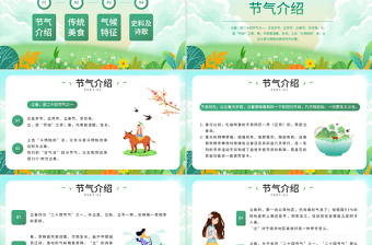 2025立春PPT清新卡通立春时节二十四节气介绍课件模板