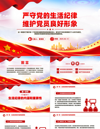 严守党的生活纪律维护党员良好形象PPT党员学习教育课件
