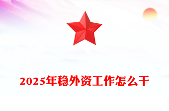 精品2025年稳外资工作怎么干PPT课件下载(讲稿)