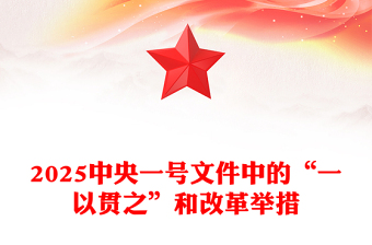 2025中央一号文件中的“一以贯之”和改革举措PPT下载(讲稿)
