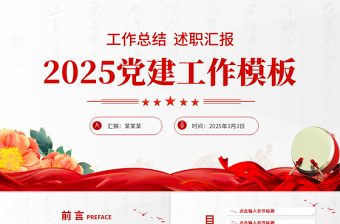 党政风优质2025党建工作总结汇报PPT模板