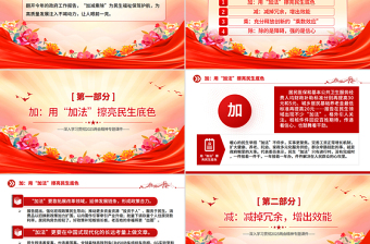 2025两会精神PPT政府工作报告里的“加减乘除”党课课件