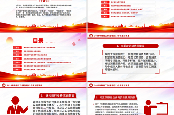 简洁风2025年政府工作报告的13个民生好消息PPT课件下载