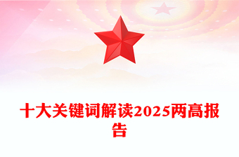 2025十大关键词解读两高报告PPT大气简洁两会党课(讲稿)