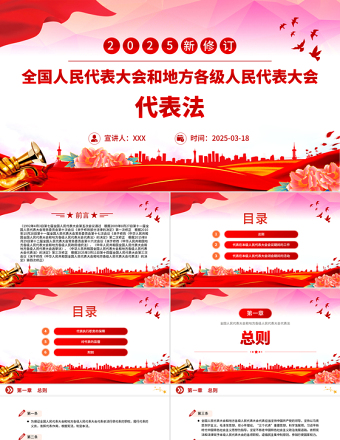 新修订《全国人民代表大会和地方各级人民代表大会代表法》PPT
