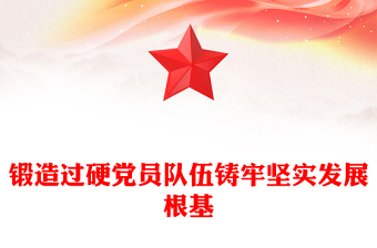 锻造过硬党员队伍铸牢坚实发展根基PPT党员队伍建设专题党课(讲稿)