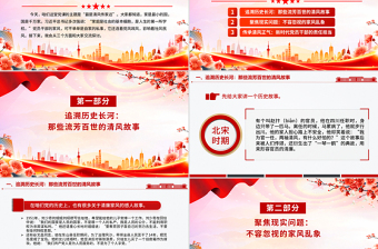 精美简洁清风传家远正气永流传PPT党员干部家风建设微党课
