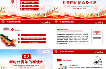 弘扬五四精神PPT精美创意2025纪念五四运动青春跟党走建功新时代PPT课件