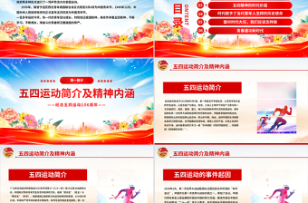 2025弘扬五四精神挥洒热血青春PPT纪念中国共青团106周年专题团课课件