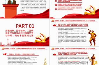 精美风2025党员干部五一特别教育PPT大力弘扬劳模精神劳动精神工匠精神微党课课件