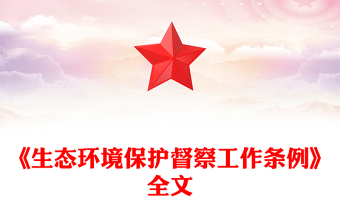 2025《生态环境保护督察工作条例》简洁风法律法规课件(讲稿)