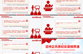 简洁风坚持正风肃纪反腐相贯通PPT总书记关于加强党的作风建设重要论述党课