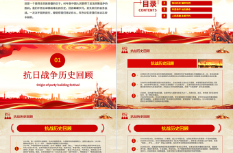 2025纪念中国人民抗日战争暨世界反法西斯战争胜利80周年PPT党课下载