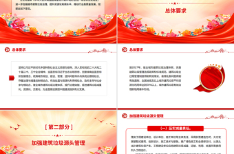 《关于进一步加强城市建筑垃圾治理的意见》PPT课件下载