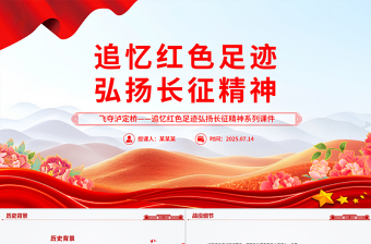 1935年红军飞夺泸定桥PPT长征故事课件