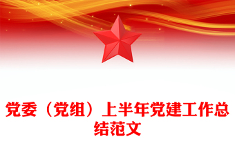 2025党委（党组）上半年党建工作总结PPT模板下载(讲稿)