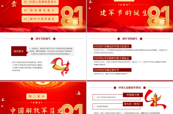 2025强国必须强军军强才能国安PPT八一建军节热烈庆祝建军98周年专题课件