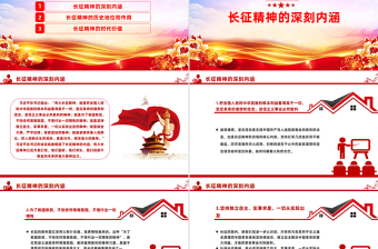 重温长征精神PPT党政风中国精神系列课件