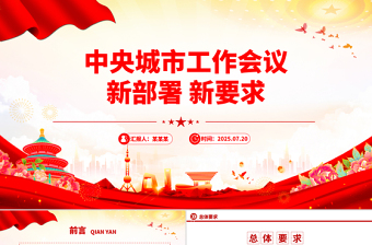 一文速览中央城市工作会议新部署新要求PPT课件