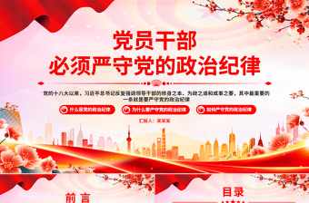 2025党员干部必须严守党的政治纪律PPT党课课件