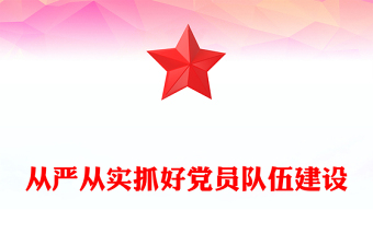 2025从严从实抓好党员队伍建设PPT基层党组织党课(讲稿)