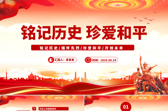 2025九一八事变PPT红色铭记历史勿忘国耻珍爱和平爱国主义教育党课课件