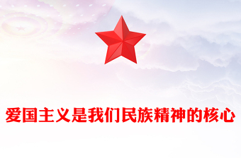 党建风爱国主义是我们民族精神的核心PPT总书记重要论述课件(讲稿)