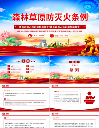 精品《森林草原防灭火条例》PPT法律法规课件