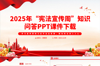 时尚大气2025年全国“宪法宣传周”工作方案PPT课件下载