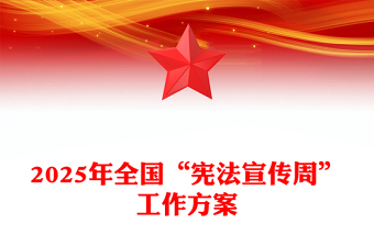 简洁大气2025年全国“宪法宣传周”工作方案PPT课件下载(讲稿)