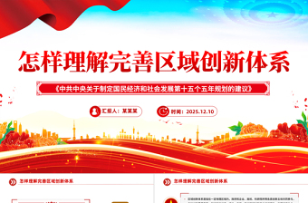 简洁风怎样理解完善区域创新体系PPT《建议》问答学习课件