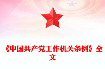 党政风《中国共产党工作机关条例》PPT党课课件下载(讲稿)