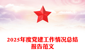 党政风2025年度党建工作情况总结报告PPT模板(讲稿)