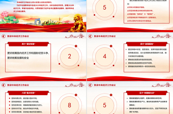 党建风数读中央经济工作会议要点内容PPT课件